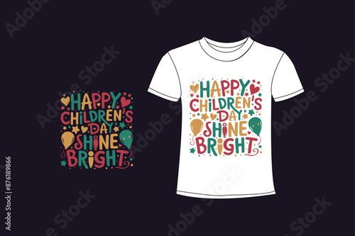 Happy childrens day t-shirt design