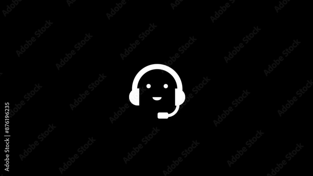 Call center icon sign, Operator customer support symbol, Help center,icon animation concept