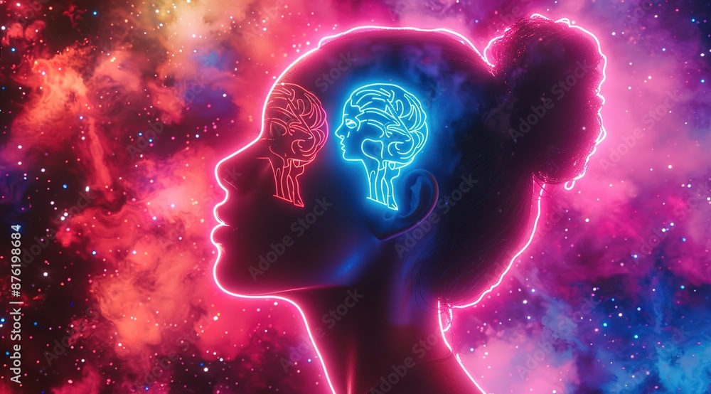 Obraz premium head with brain