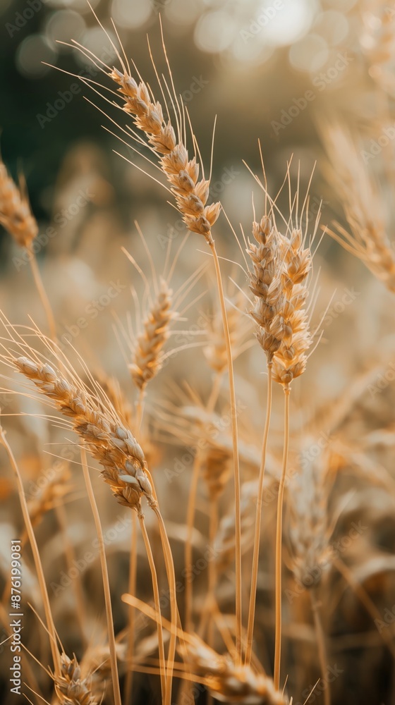 Wheat stalks stand tall, ready for harvest Wheat stalks stand tall, ready for harvest