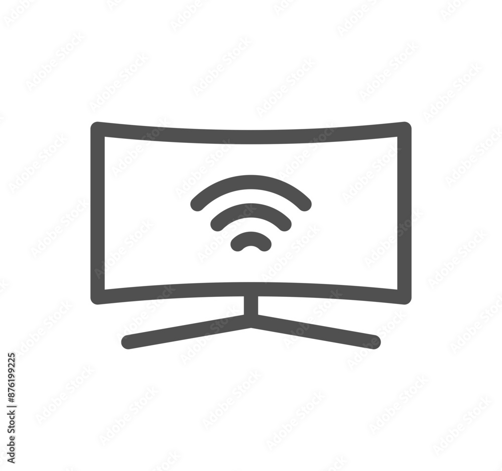 Monitor icon outline and linear vector.
Monitor icon outline and linear vector.