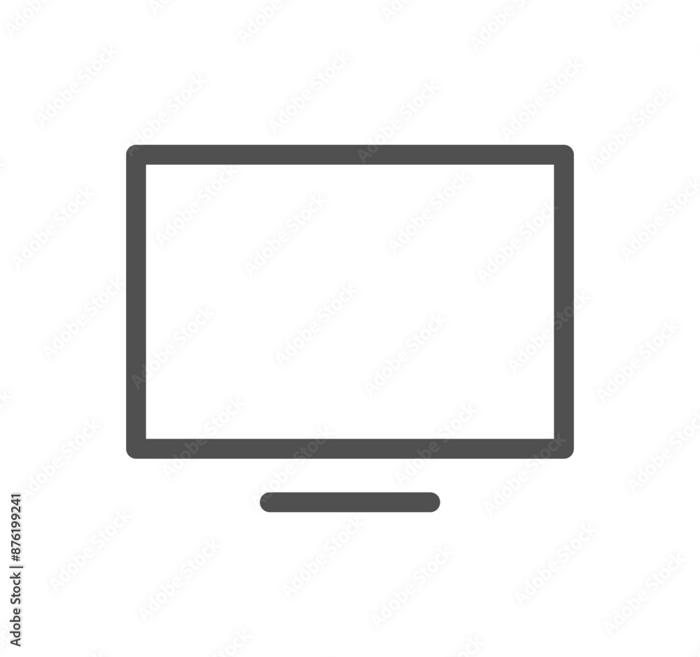 Monitor icon outline and linear vector.
Monitor icon outline and linear vector.