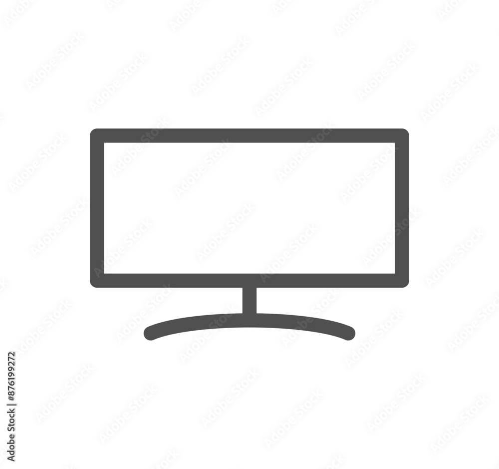 Monitor icon outline and linear vector.
Monitor icon outline and linear vector.
