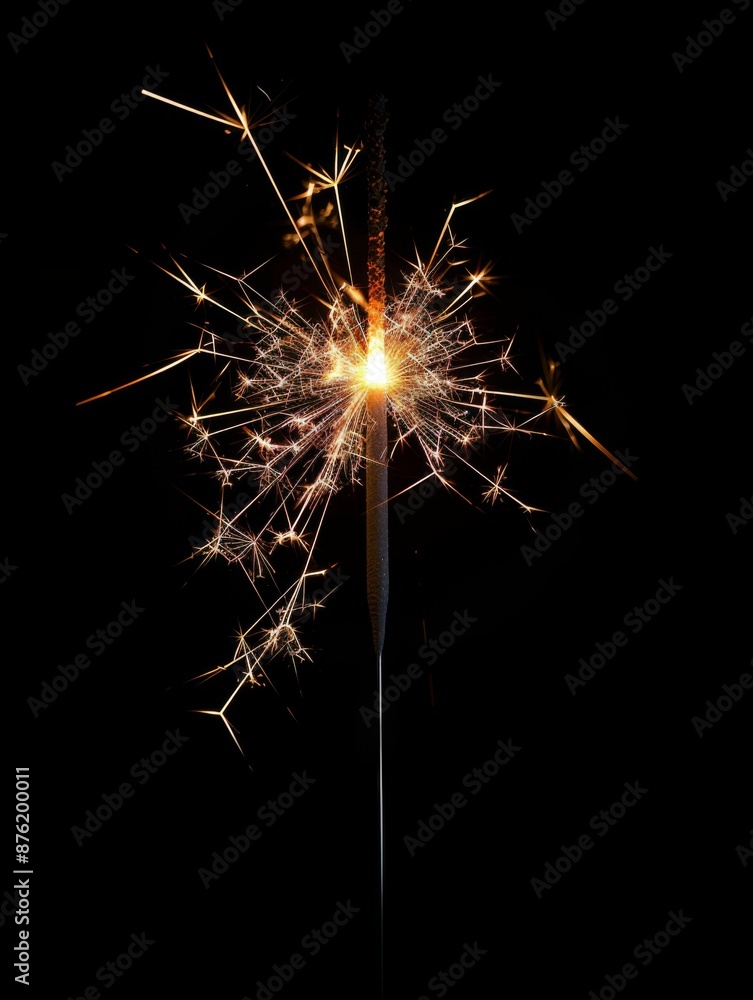 Sparkler on a black background. Sparkler on a black background.