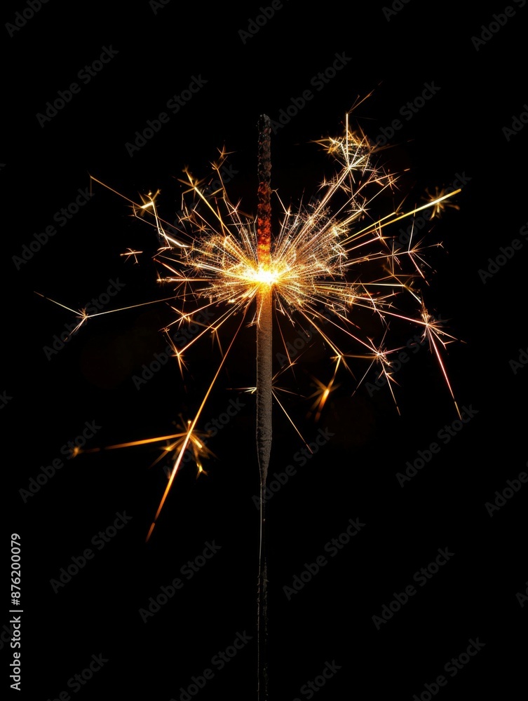 Sparkler on a black background. Sparkler on a black background.