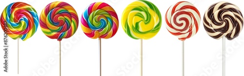 Wallpaper Mural set of lollipops isolated on white background Torontodigital.ca