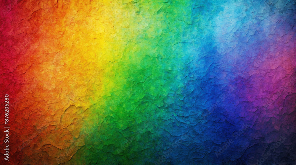 Abstract background with texture, moving from one rainbow color to another, the texture resembles crumpled paper or a wall with an uneven surface Abstract background with texture, moving from one rainbow color to another, the texture resembles crumpled paper or a wall with an uneven surface
