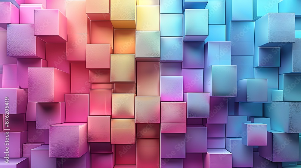 A vibrant geometric abstract background with pastel color blocks, color transitions from pastel purple to blue to green. A vibrant geometric abstract background with pastel color blocks, color transitions from pastel purple to blue to green.
