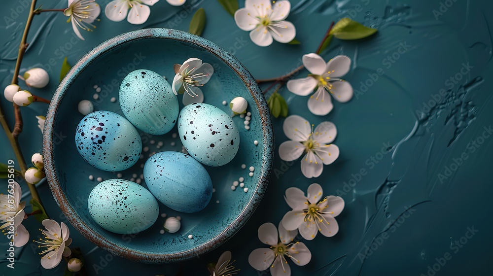 Obraz premium easter eggs in a nest