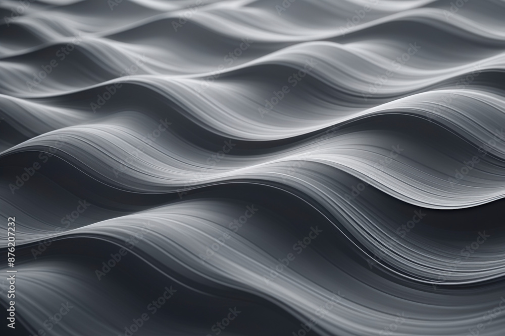 Obraz premium Black wave minimalist style abstract background