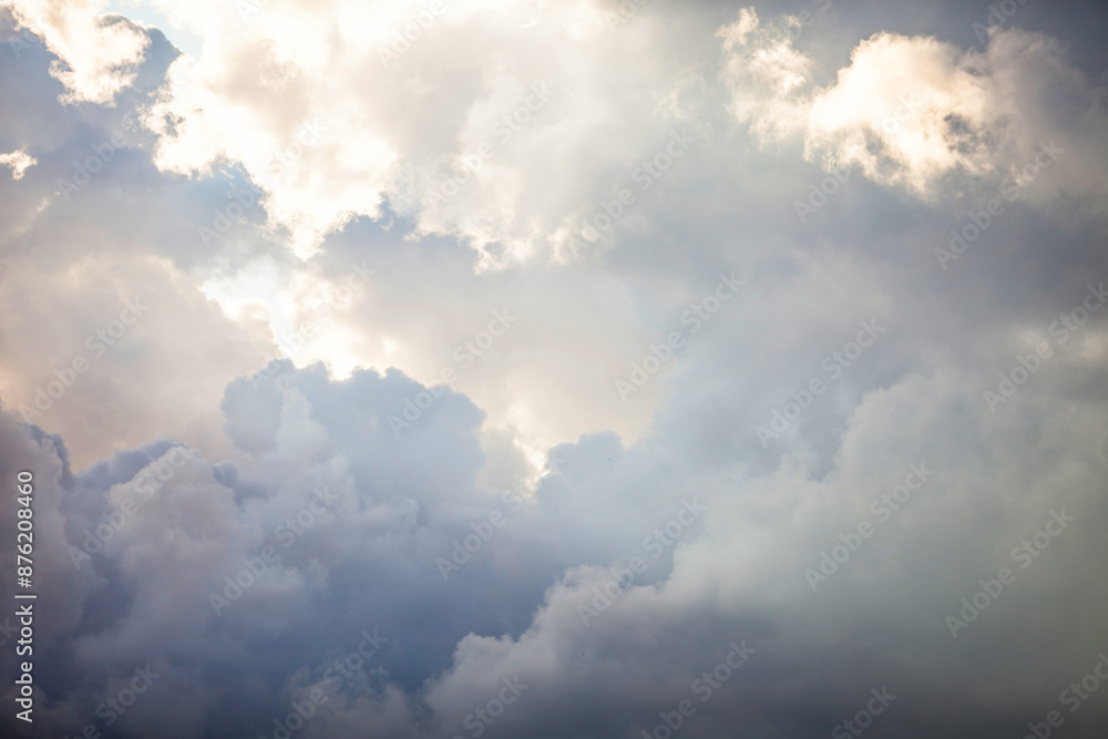 Blue sky. Beautiful Cumulus clouds flying across the sky, Blue sky. Beautiful Cumulus clouds flying across the sky,