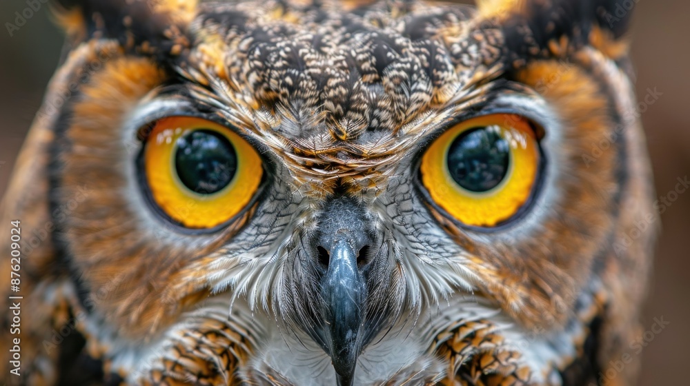 Close-Up Portrait of an Owl's Face Close-Up Portrait of an Owl's Face