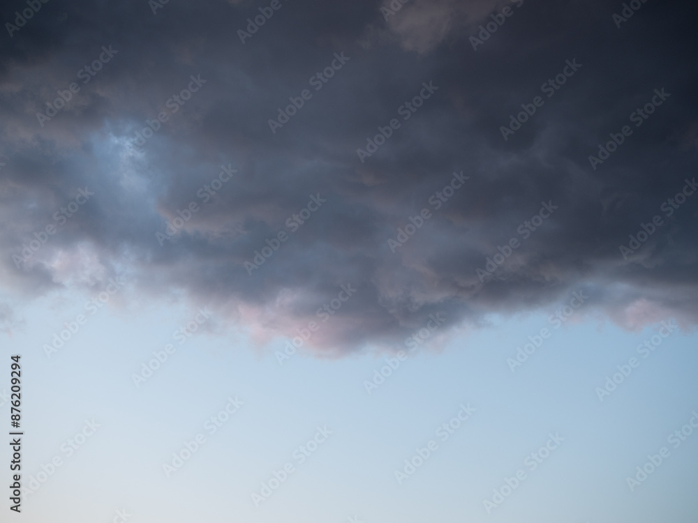 Fototapeta premium Blue sky after rain,. Beautiful Cumulus clouds flying across the sky,