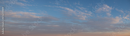 Blue sky after rain,. Beautiful Cumulus clouds flying across the sky,