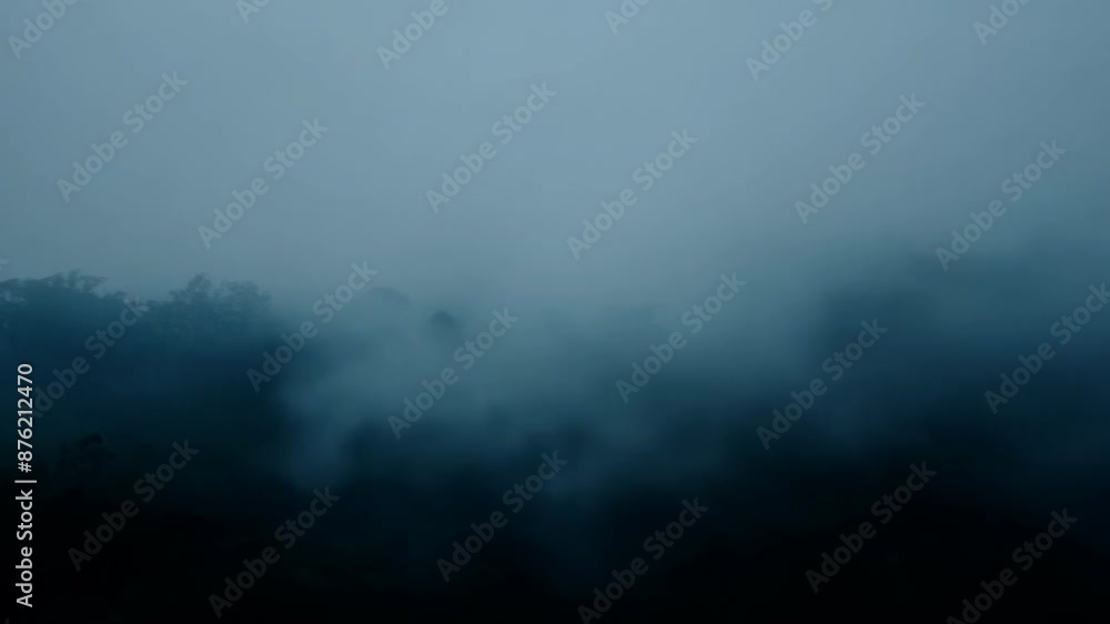 Mysterious misty landscape at dusk Mysterious misty landscape at dusk
