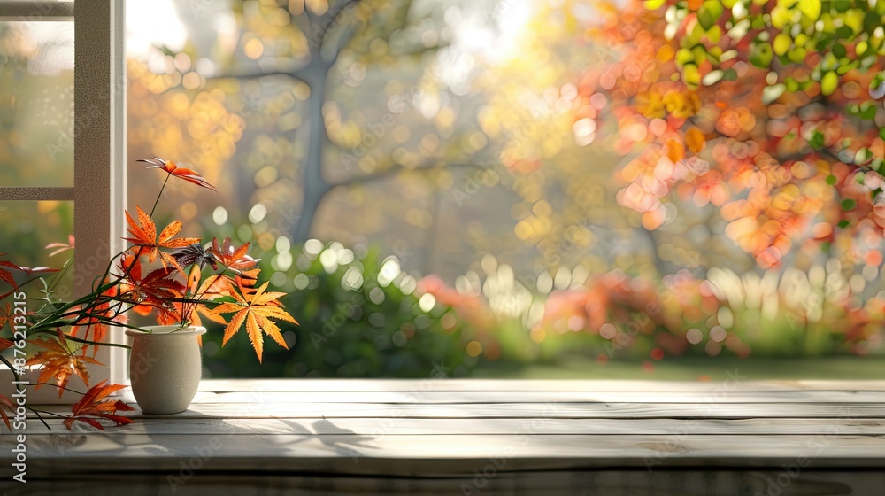 A Window View of Autumn's Hues A Window View of Autumn's Hues