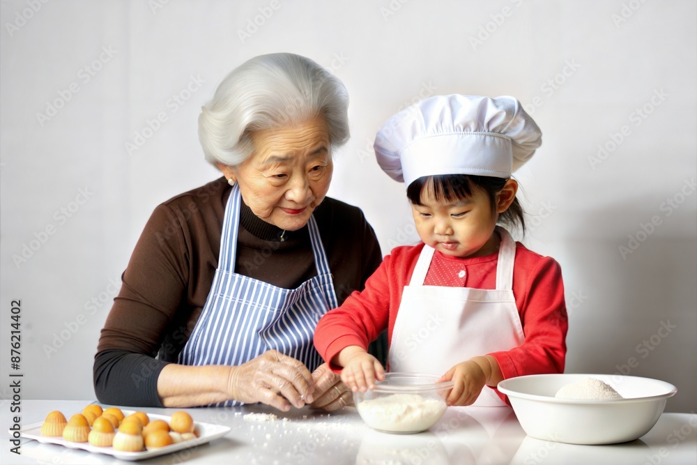 Asian Grandmother and Grandchild Baking Together
Asian Grandmother and Grandchild Baking Together