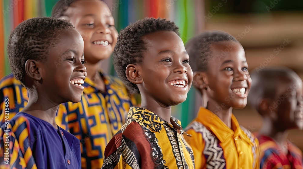 Joyful Smiles in a Colorful Choir Joyful Smiles in a Colorful Choir