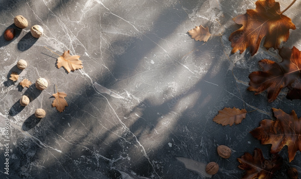 Obraz premium Top view of a polished black granite countertop