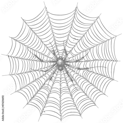 Detailed sketch of a spider sitting in the center of its web