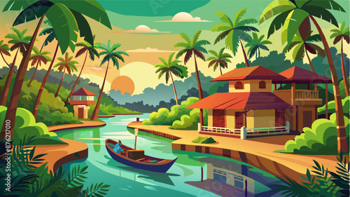 tropical resort in the island