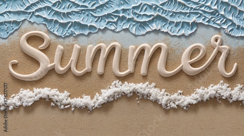 Summer Waves on a Sandy Shore