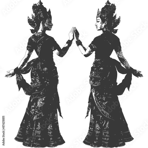 Thai women wearing Chut Thai