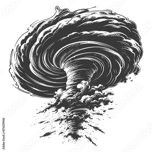 Black and white tornado illustration photo