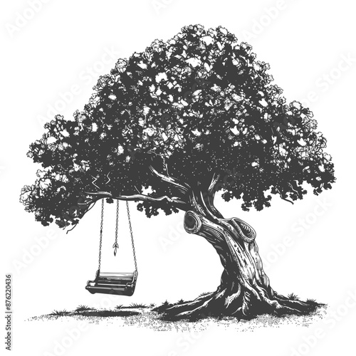 Lonely Tree with Swing