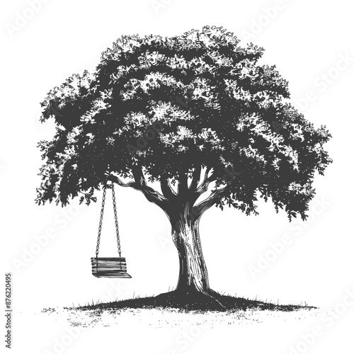 Lonely Tree with Swing