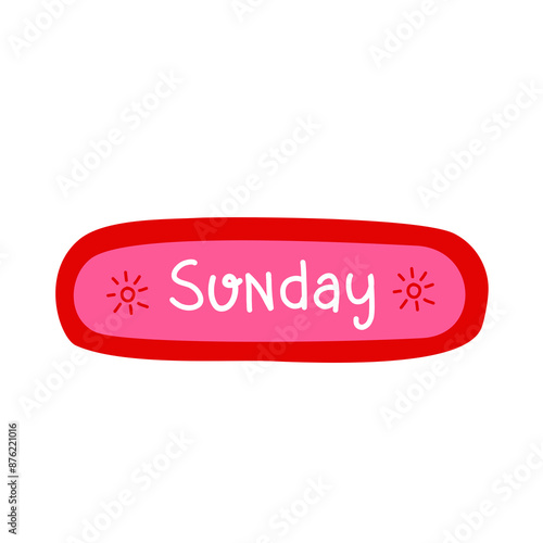 Weekly sticker label lettering paper
