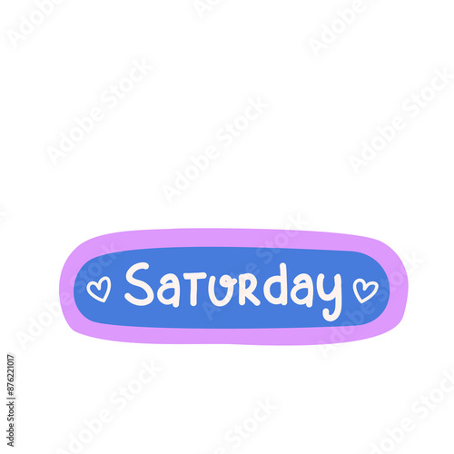 Weekly sticker label lettering paper
