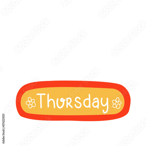 Weekly sticker label lettering paper
