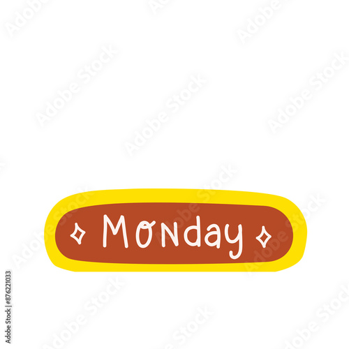 Weekly sticker label lettering paper
