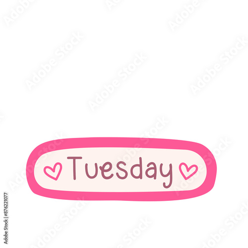 Weekly sticker label lettering paper
