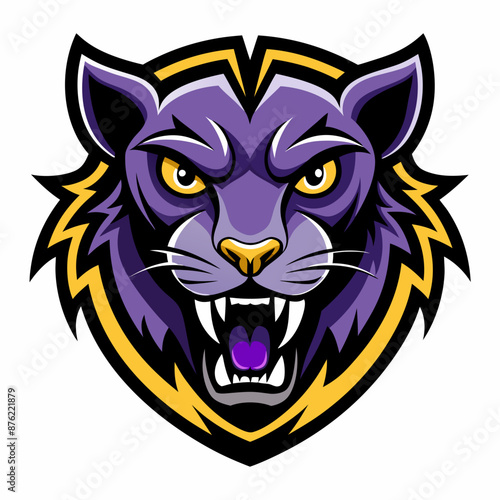 Aggressive Black Panther Logo – Minimalist and Dynamic Panther Icon for Professional Branding, Wildlife Conservation, Sports Teams, and Premium Fashion Labels with Bold and Powerful Design