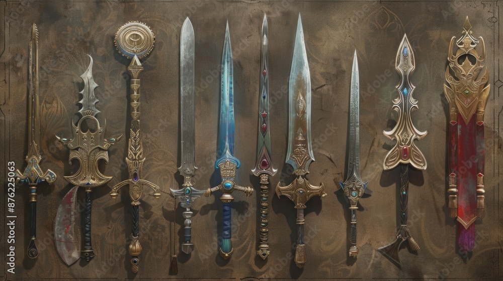 Epic Power Unleashed: The Majestic Array of Divine Weapons from the
