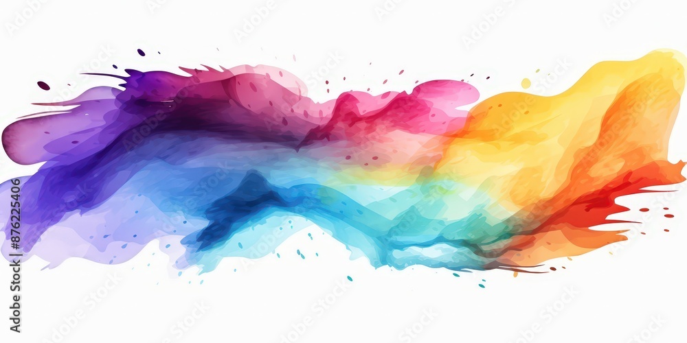 Abstract Watercolor Rainbow Design Abstract Watercolor Rainbow Design