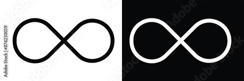Infinity loop logo icon. Vector unlimited infinity, endless line shape sign. Infinity Vector Illustration Set. Infinite loop eternity sign in suitable for apps and websites UI design in eps 10.