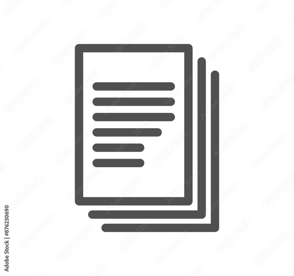 Document icon outline and linear vector.
Document icon outline and linear vector.