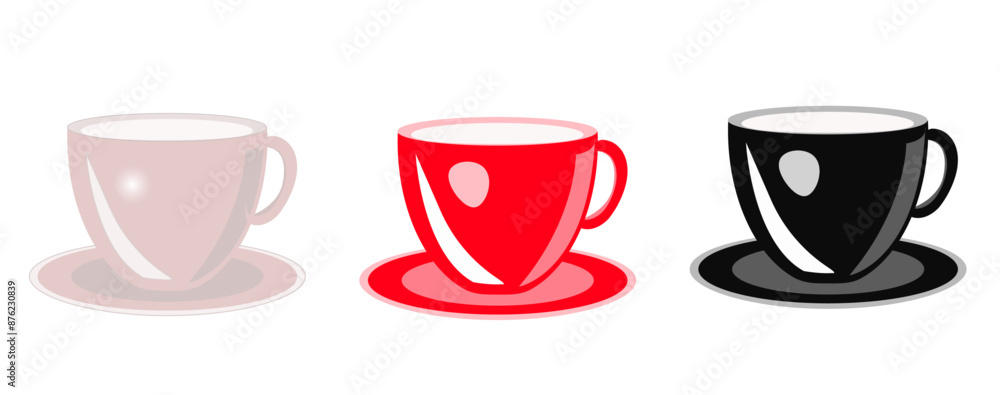 Set of tea or coffee cups Set of tea or coffee cups