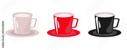 Set of tea or coffee cups 