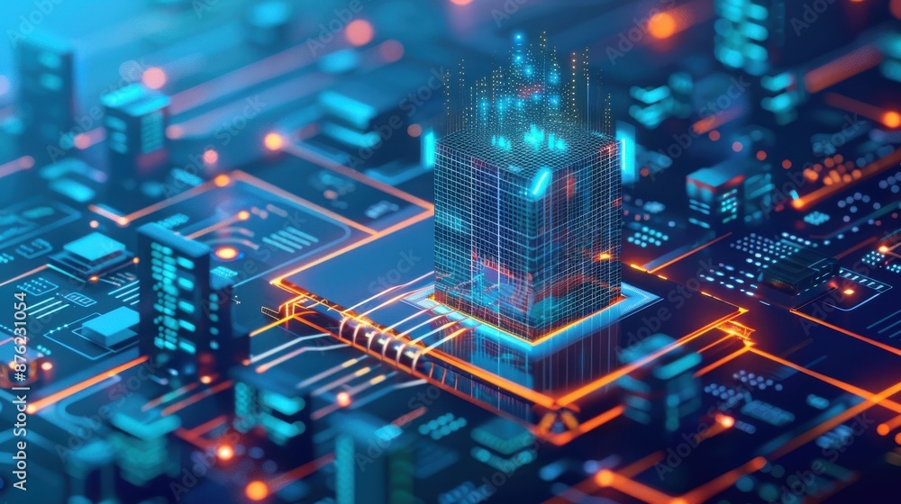 Obraz premium Decentralized exchange with secure transaction protocols, efficient and reliable.