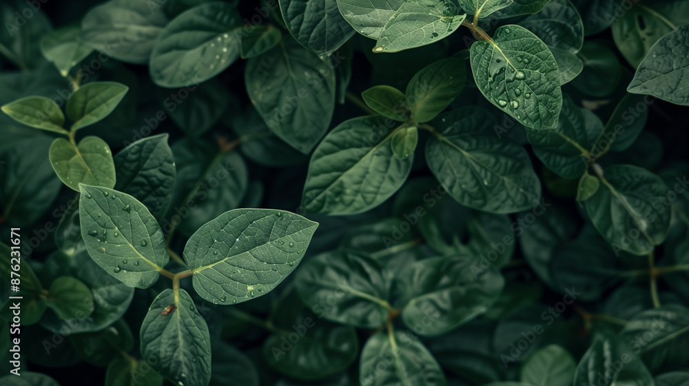 A close shot of a green plant in its natural habitat shows lush green leaves that are delicately moved by a light breeze. A close shot of a green plant in its natural habitat shows lush green leaves that are delicately moved by a light breeze.