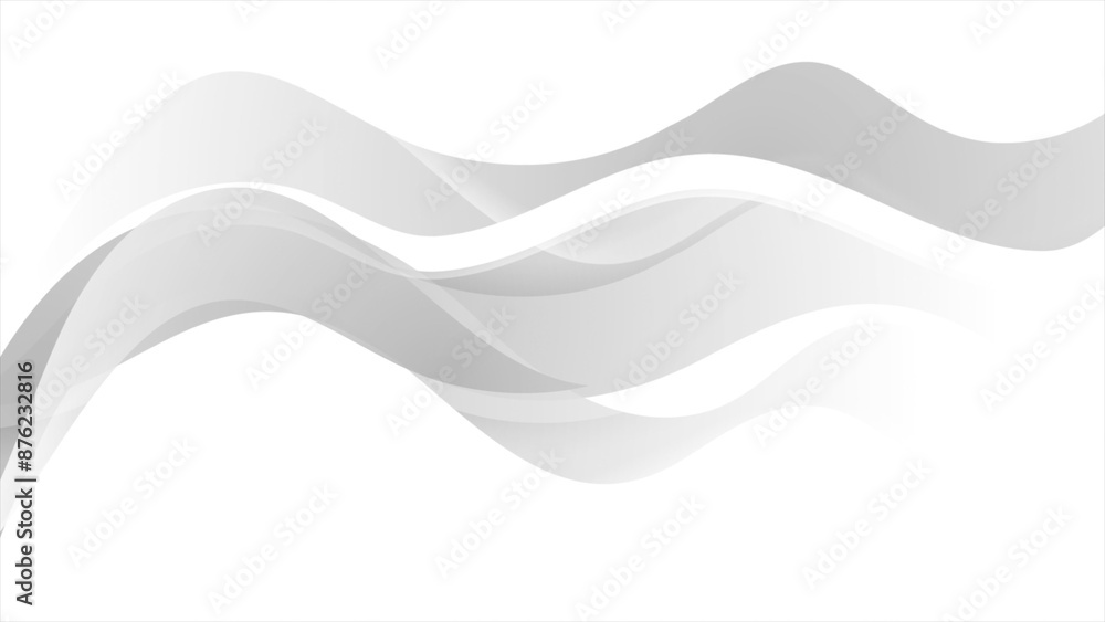 Grey white glossy waves abstract elegant background Grey white glossy waves abstract elegant background