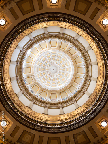 Looking upward inside the Capitol dome