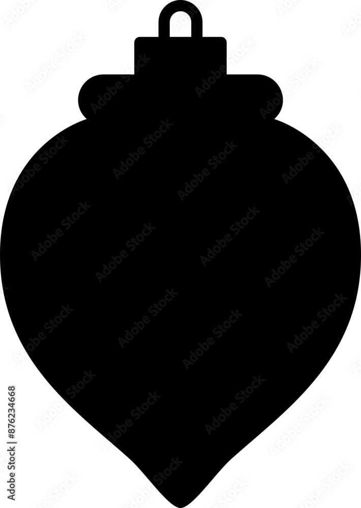 Isolated Christmas ornament ball silhouette vector. Isolated Christmas ornament ball silhouette vector.