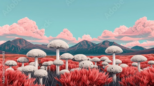 Create otherworldly scenes using plates depicting surreal rock formations, ethereal flora, and the mystical inhabitants of alien landscapes. Clean and Clear Color, Realistic Photo, , Minimalism,