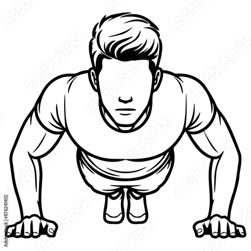 Man Do Pushups.