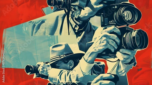 Vintage Tribute: Retro Background Design for World Photography Day